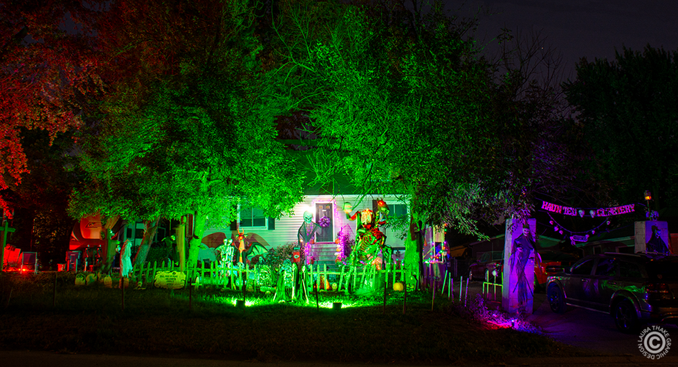 A haunted graveyard located in St. Ann features a witches potion station, walk through tunnel, and many scary characters.