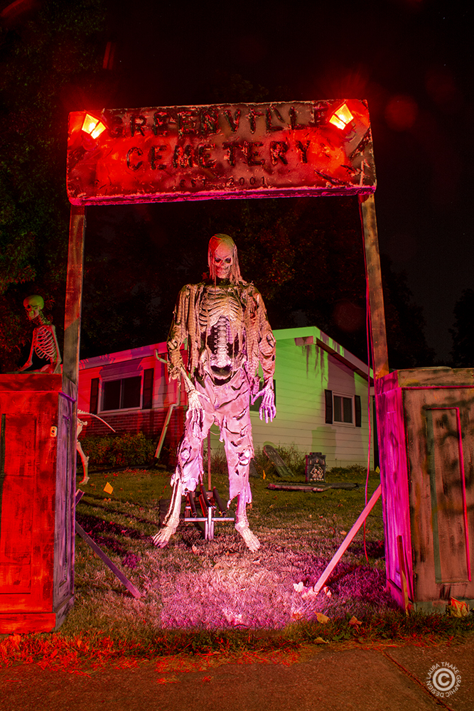hydraulic guy who jumps at trick or treaters.