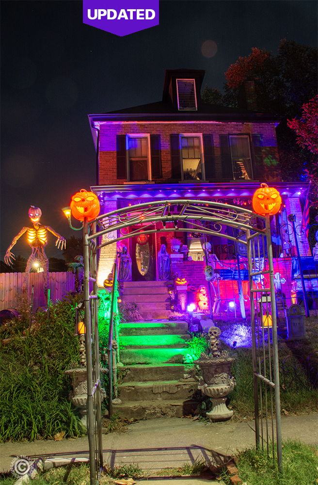 The Halloween vibe at this house is definitely scary.