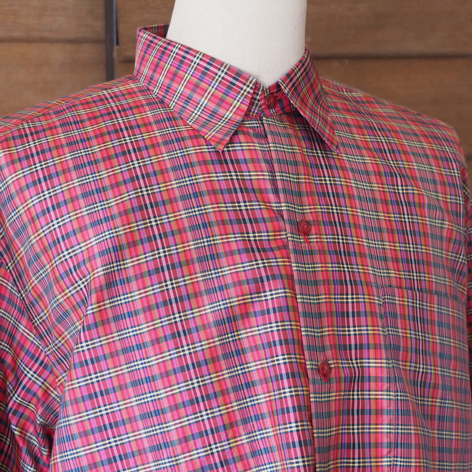 SLS005 เสื้อเชิ้ตแขนยาวลายสก๊อต