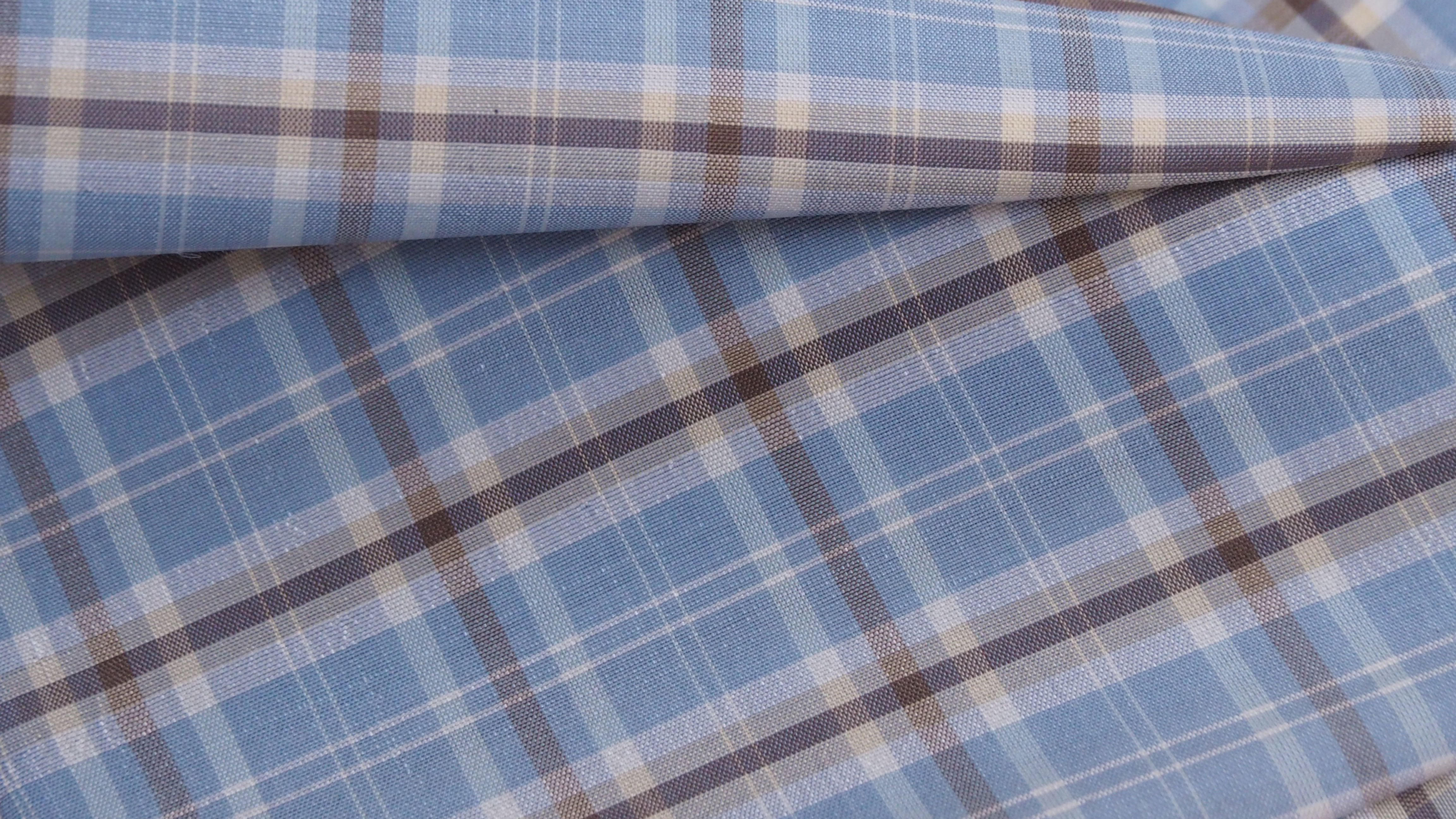 SKY TARTAN 023 ผ้าไหมลายสก็อตทอมือ