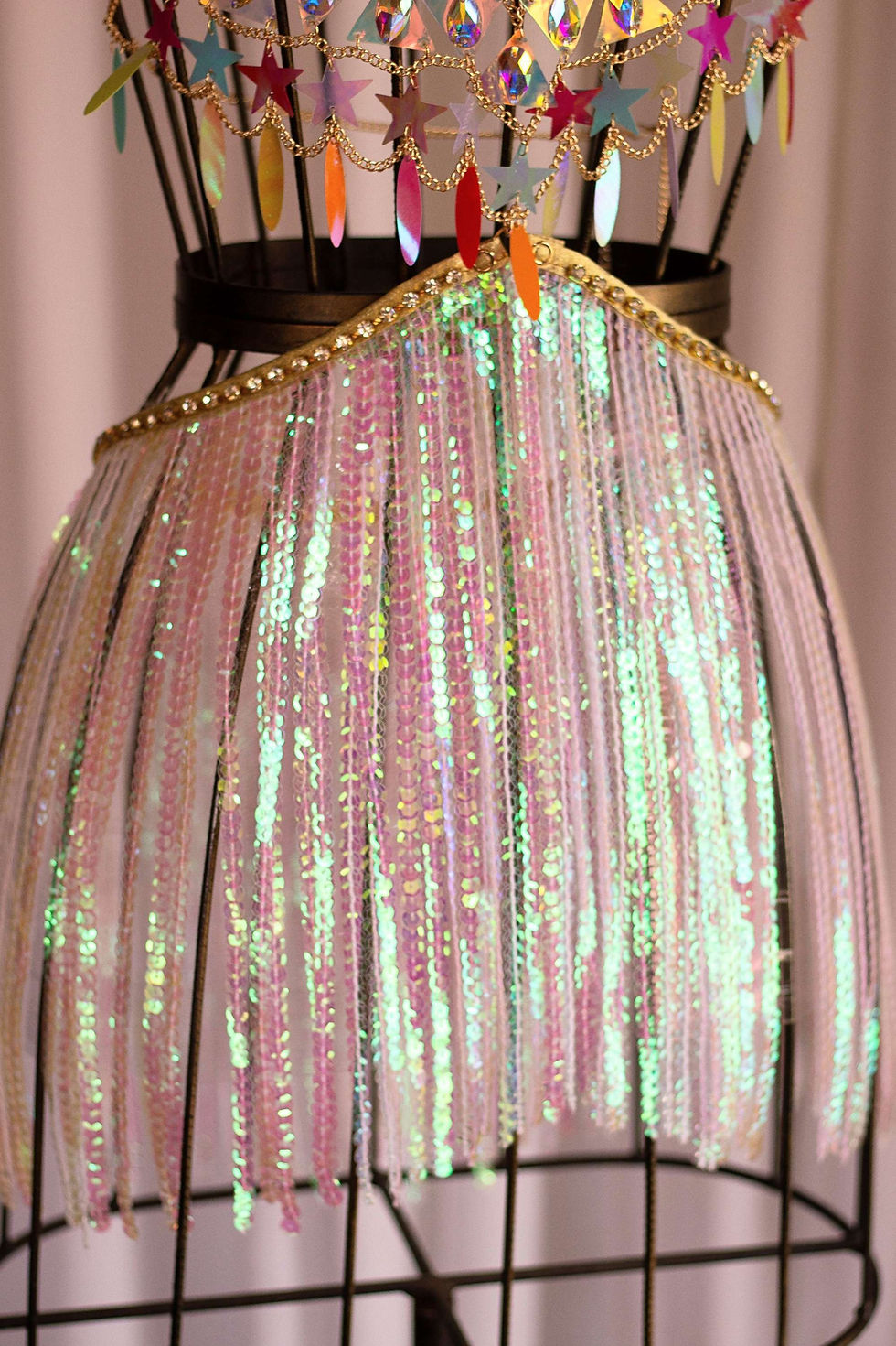 Miniatura: Vestido alegria carnaval festivais franjas lantejoulas body chain