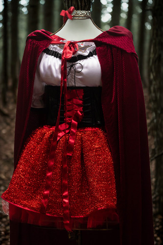 Fantasia Chapeuzinho Vermelho Adulto de Luxo Fantasia