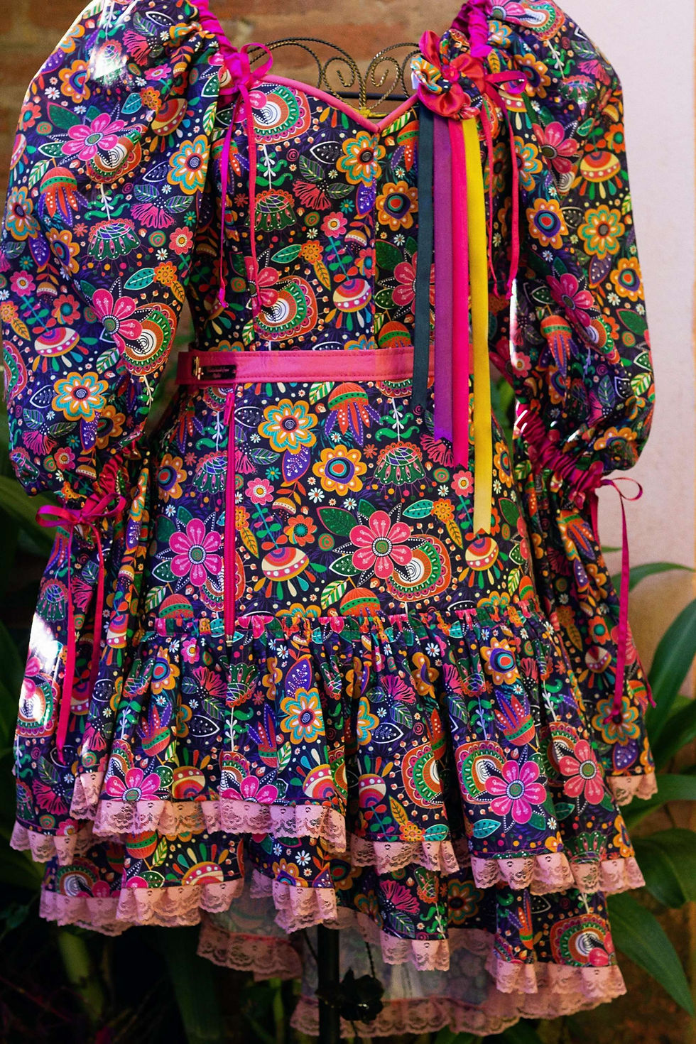 Miniatura: Vestido festa junina luxo traje junino caipira arraia adulto quadrilha sao joao