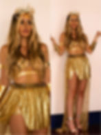 fantasia rainha do ouro dourada