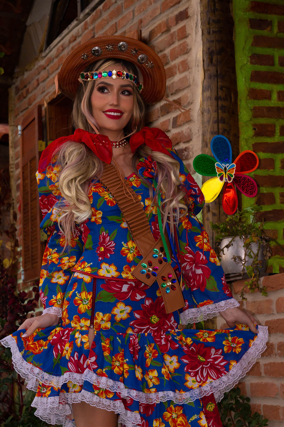 Miniatura: Vestido festa junina Maria Bonita de São João Completa Esgotado