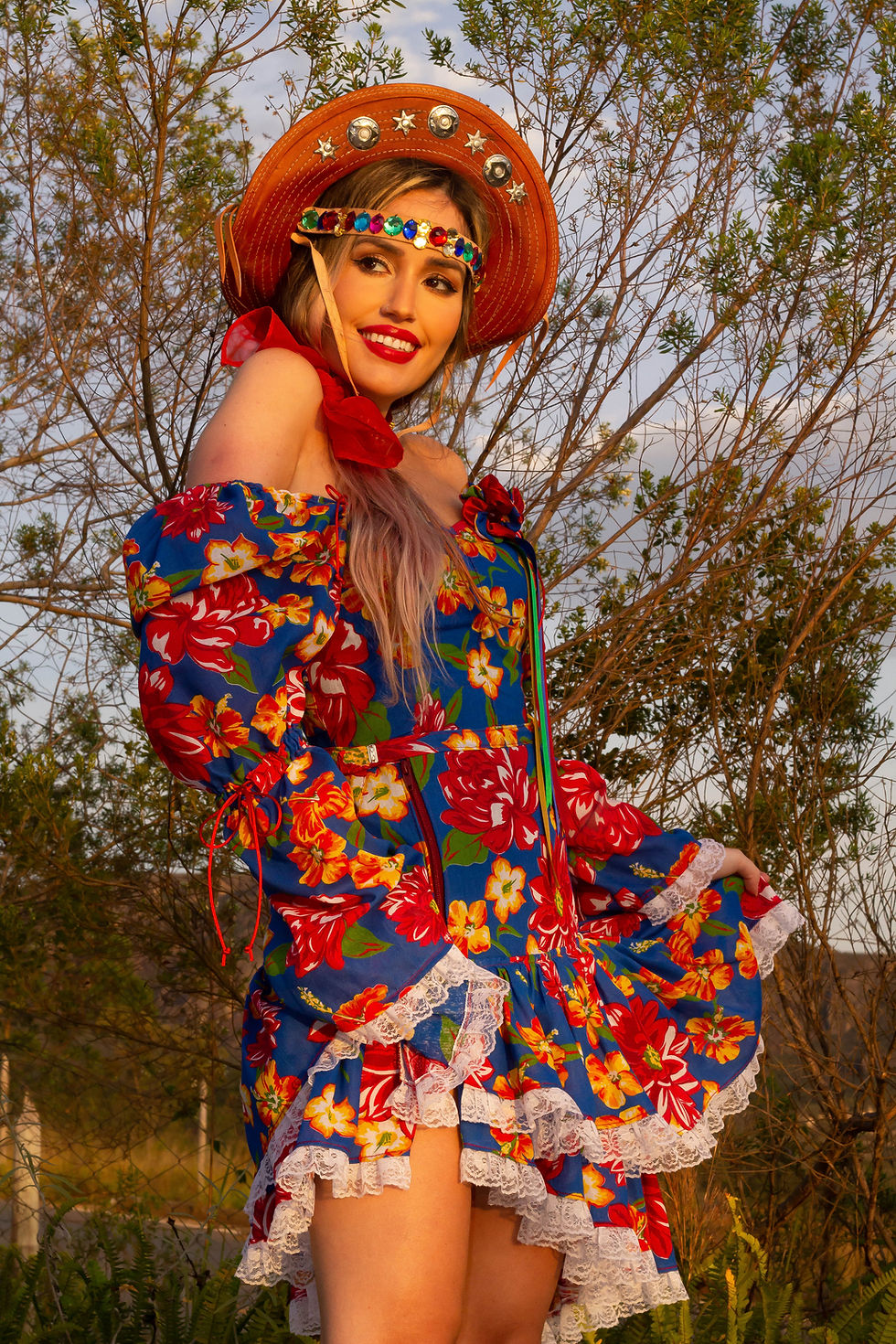 Miniatura: Vestido junino maria Bonita de São João Esgotado