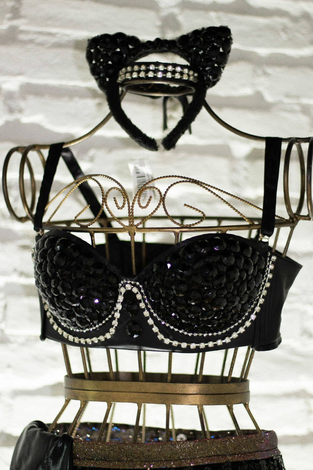 Fantasia gatinha carnaval super luxo