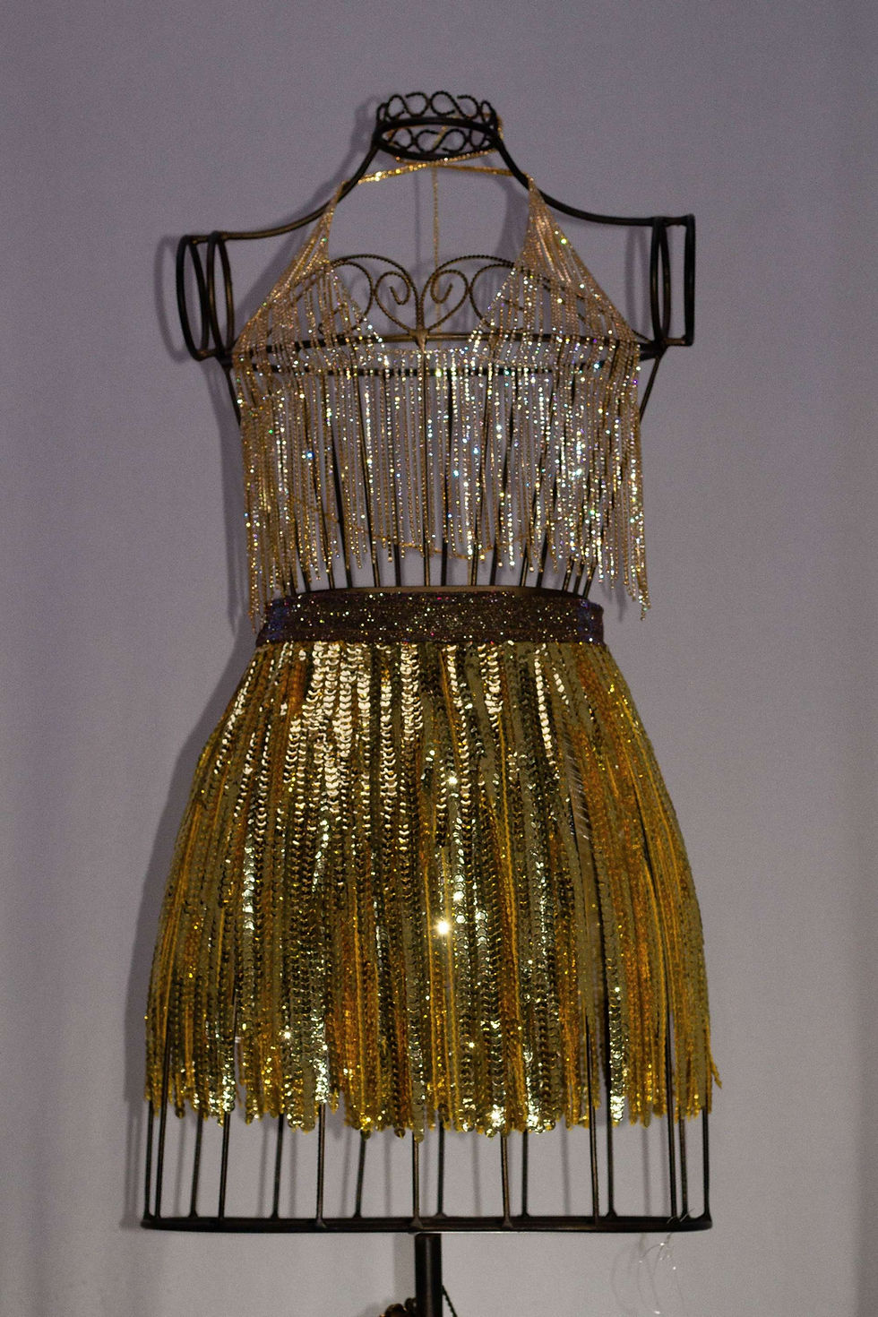 Miniatura: Saia carnaval franjas paetê festivais camarote baladas