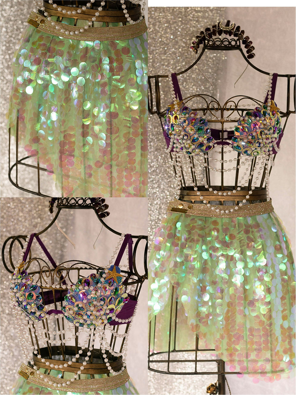 Miniatura: Fantasia ariel a pequena sereia completa peruca carnaval 2022