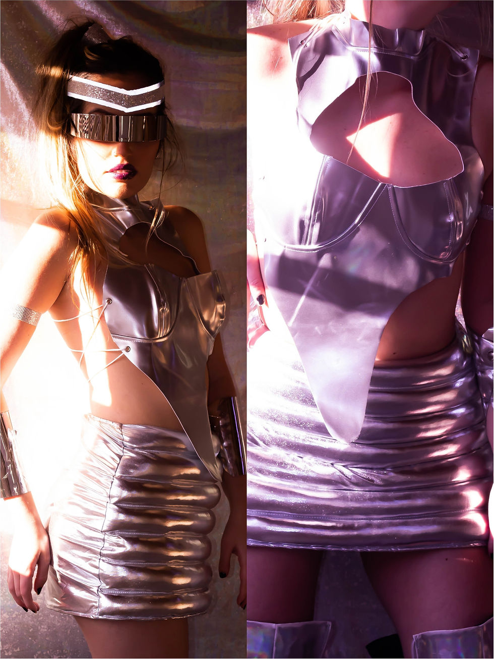 Miniatura: fantasia futurista roupa espacial