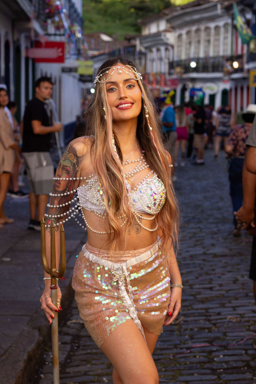 Miniatura: Fantasia de sereia bloquinho de rua baile de carnaval 