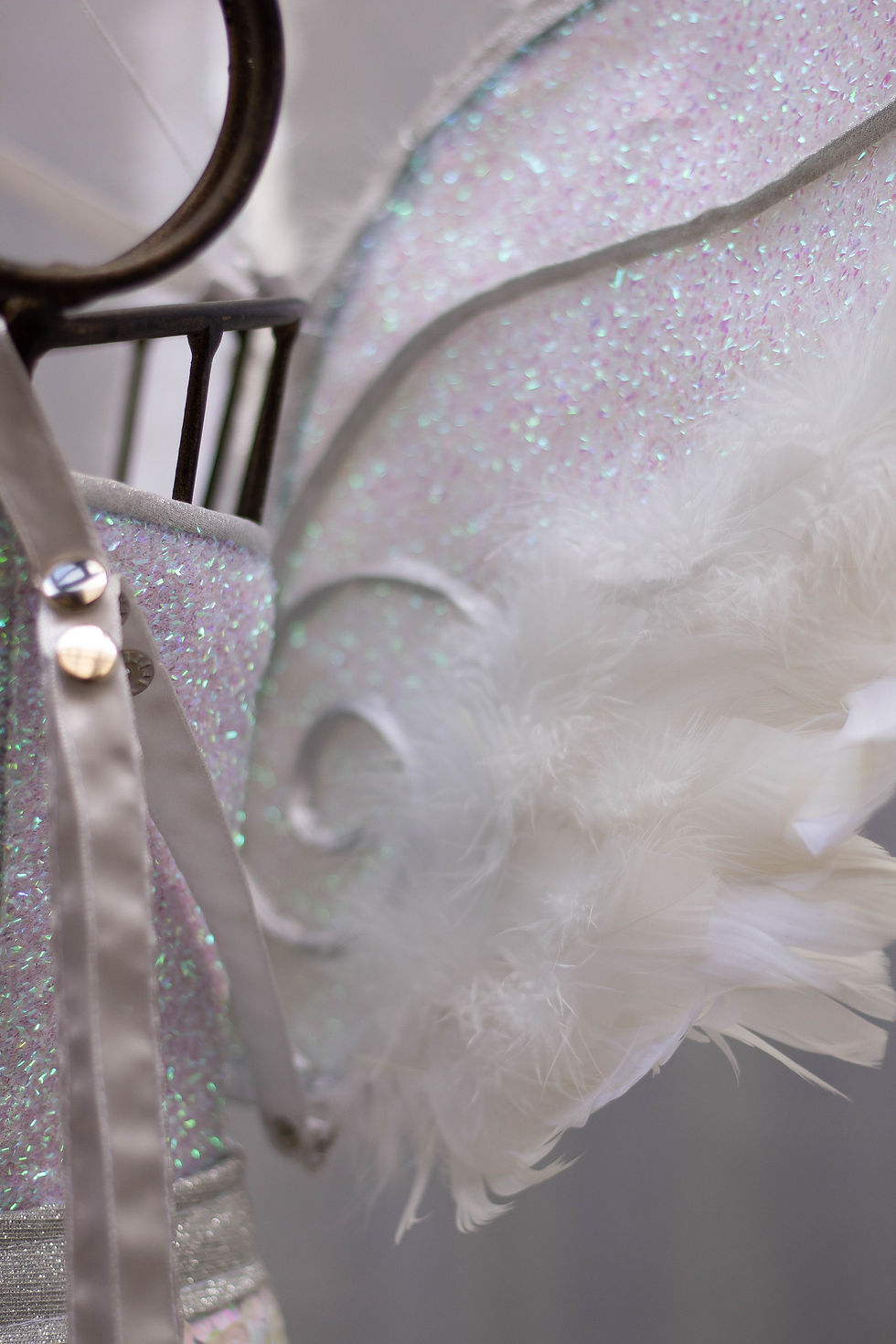 Miniatura: Asa angel branca - Brilho Furta cor 