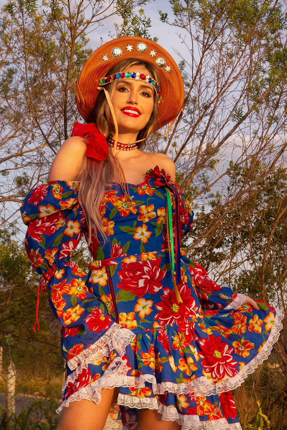 Miniatura: Vestido junino maria Bonita de São João Esgotado