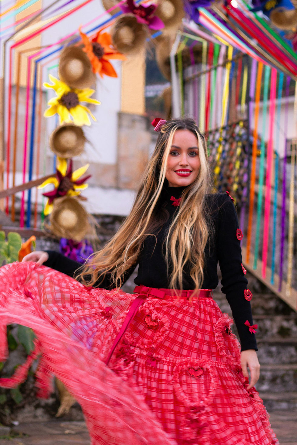Miniatura: Barraca do Beijo – Look de Festa Junina Feminina de Luxo