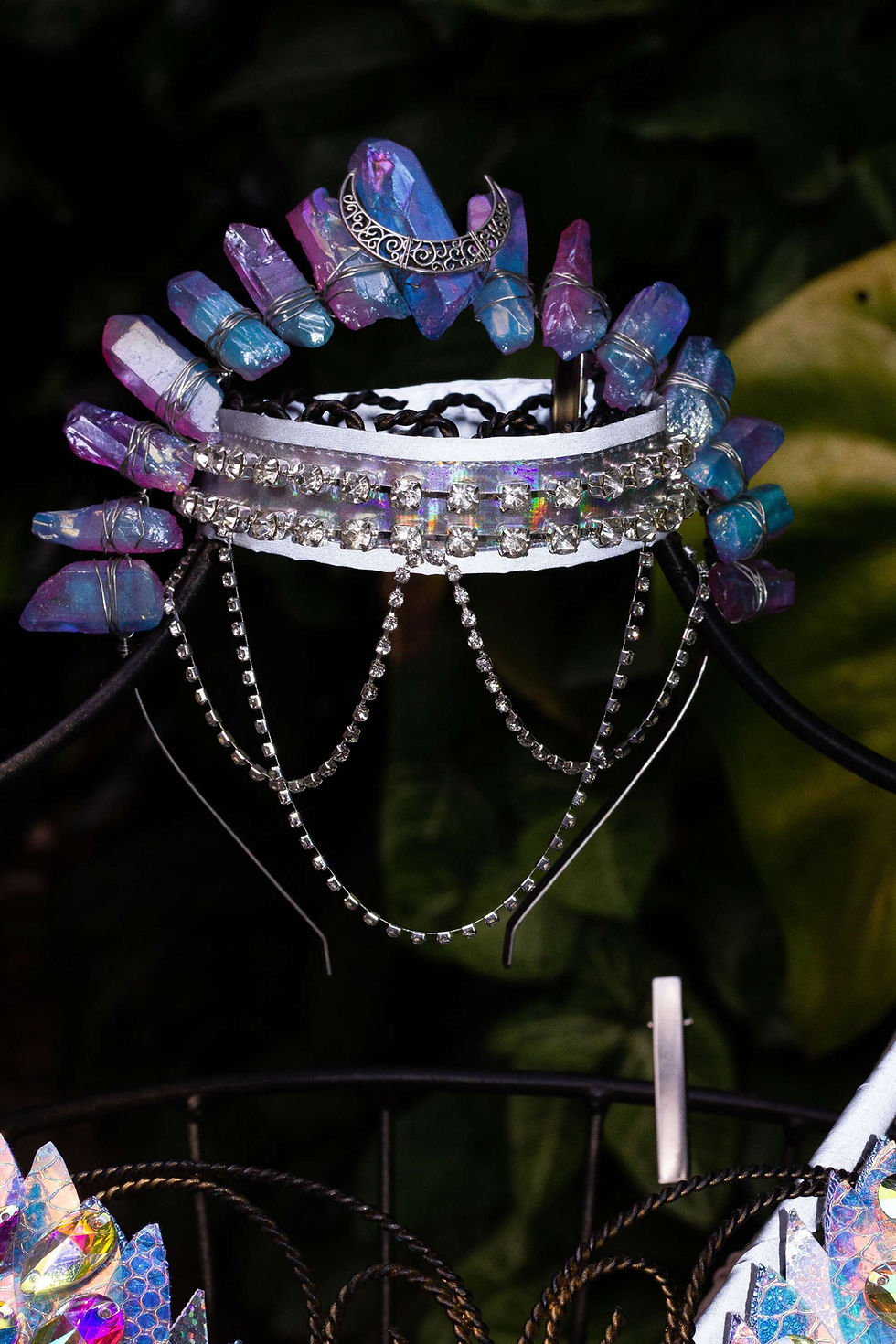 Miniatura: Fantasia fada da lua tiara cristal super luxo