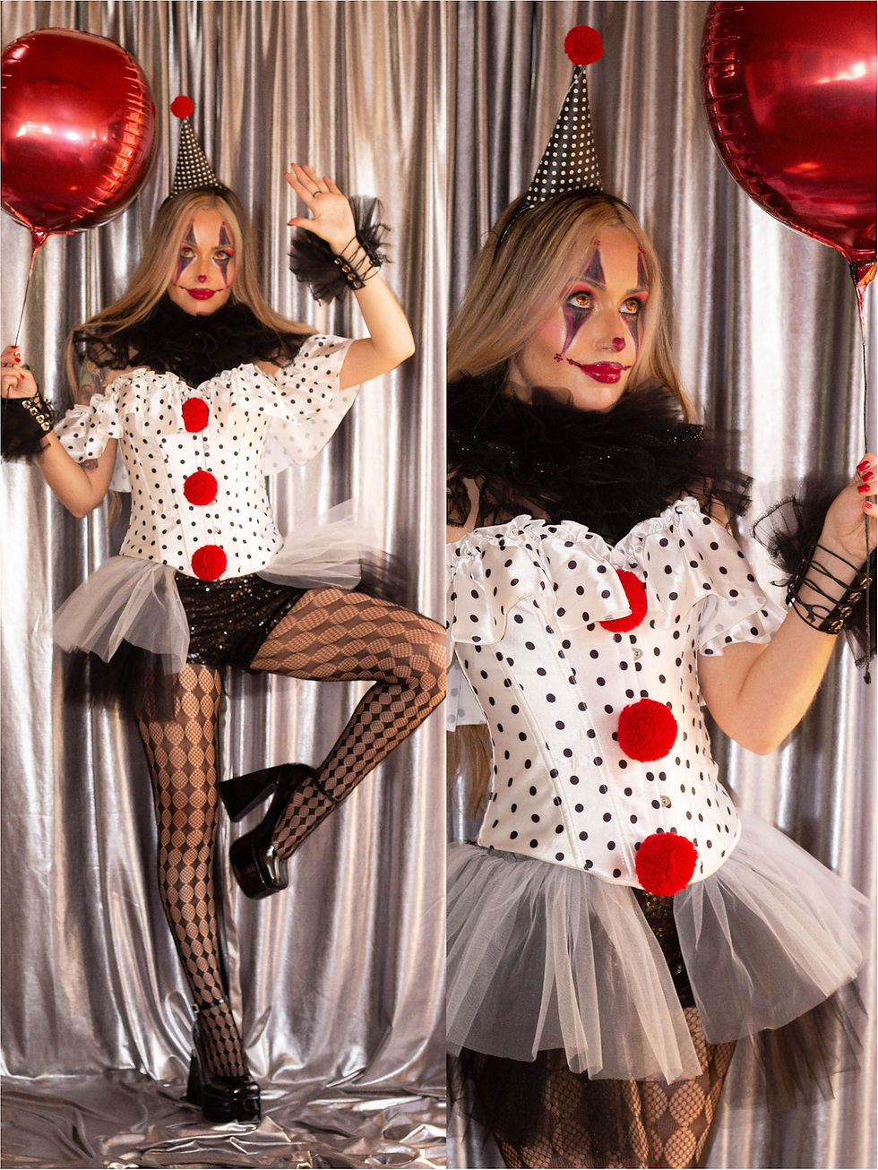 Miniatura: Fantasia de Circo Adulto Palhaça Luxo