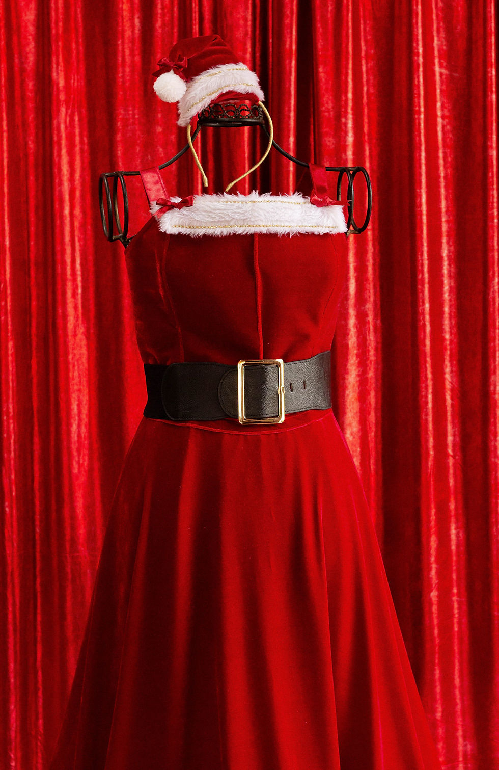 Miniatura: Figurino Mamãe Noel Luxo 