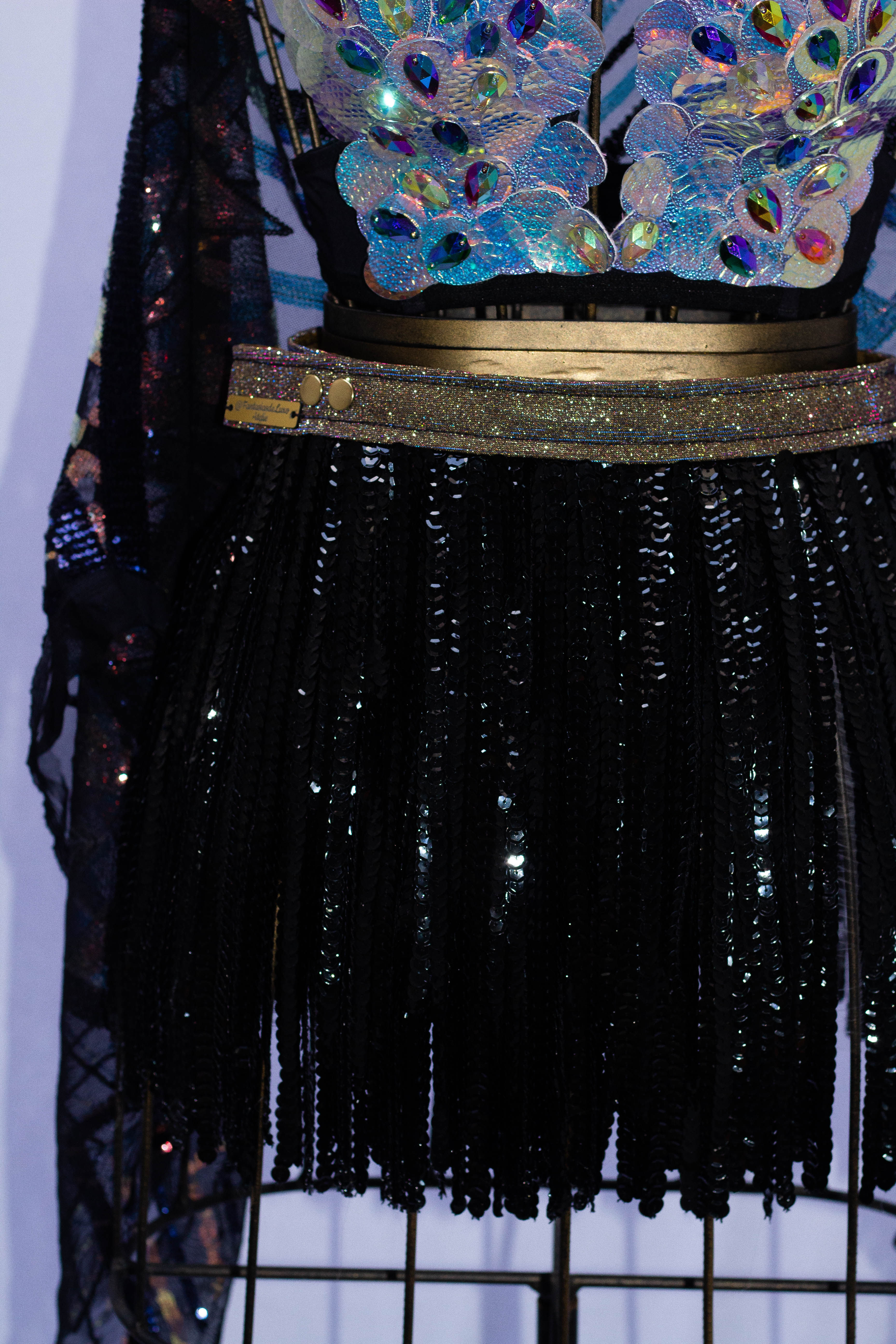 Saia franjas paetê carnaval festivais festas baladas