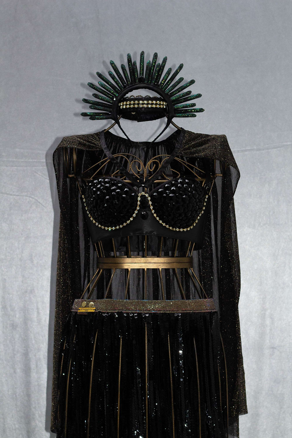 Miniatura: Fantasias de halloween feminina deusa da noite carnaval super luxo