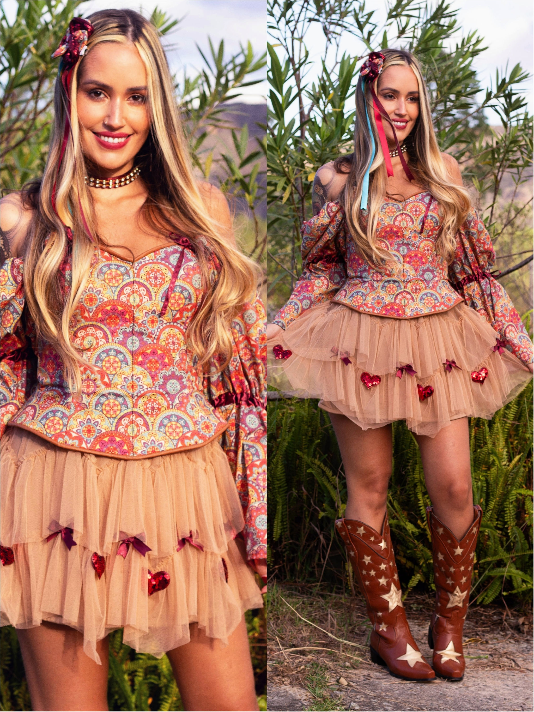 Caipira moderna festa junina vestido de quadrilha sao joao arraia 