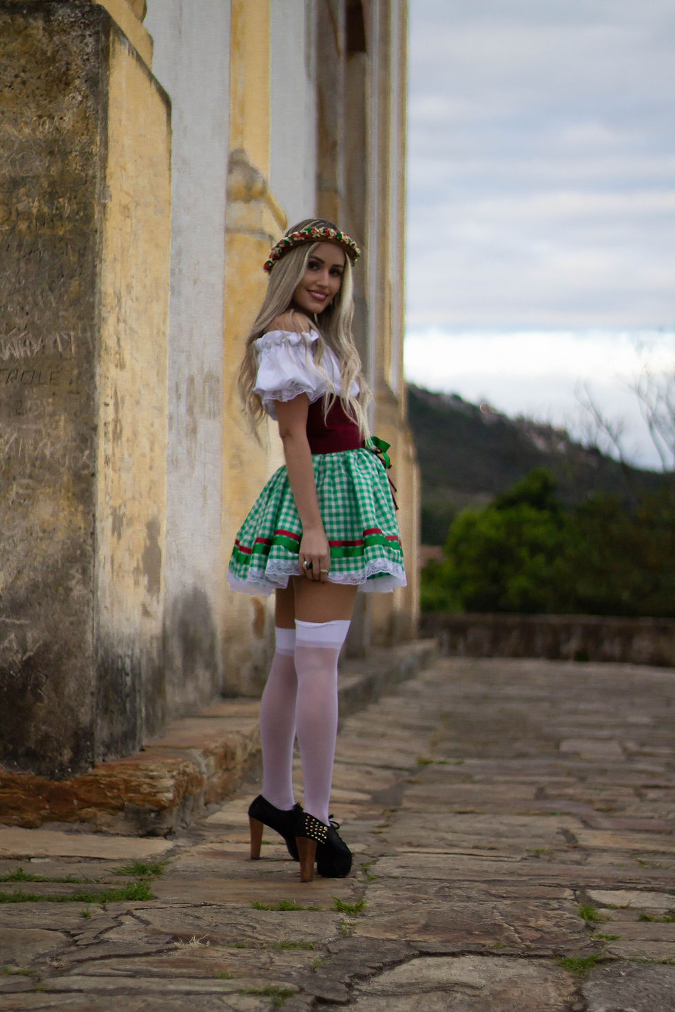 Miniatura: Traje oktoberfest roupa alemã vestido