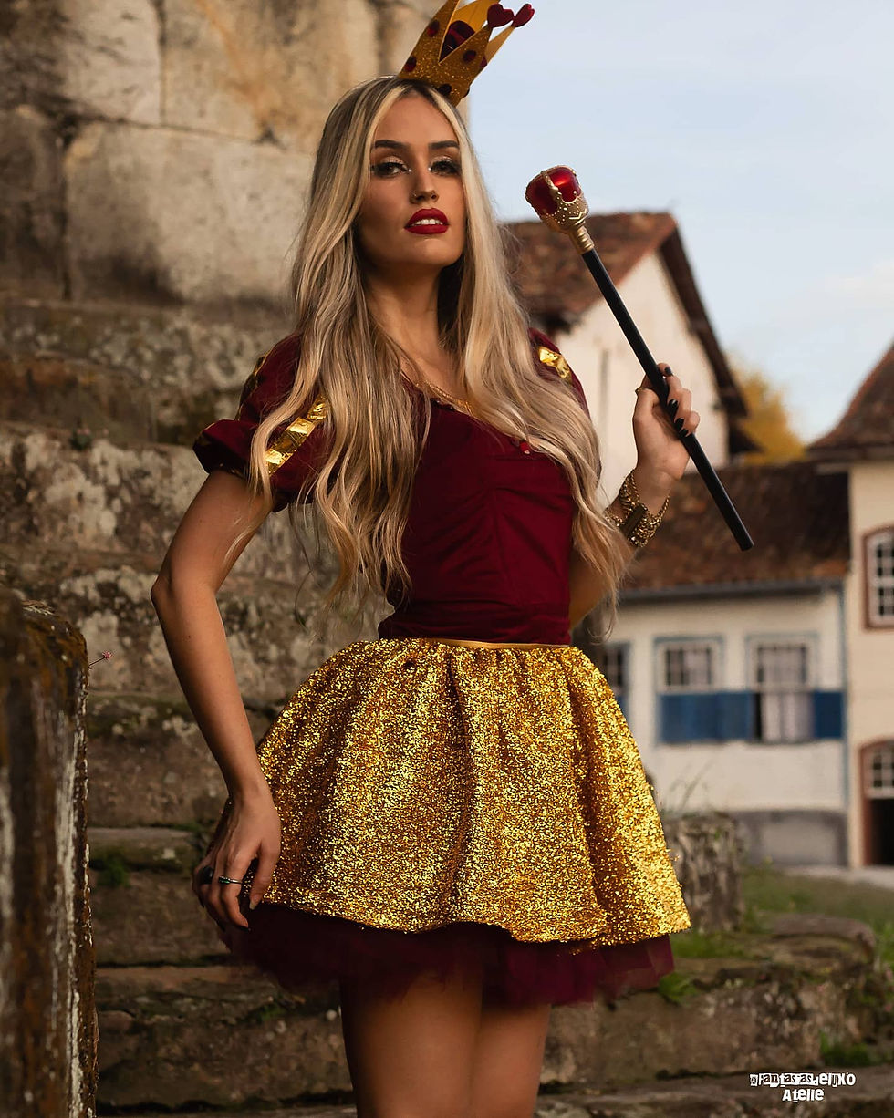 Miniatura: Vestido de Rainha (com sobre saia) 