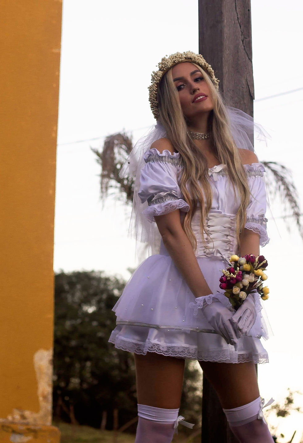 Miniatura: Vestido noivinha festa junina completa casamento junino noiva caipira