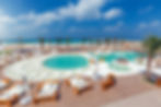 pool side picture of Nikki beach club Dubai