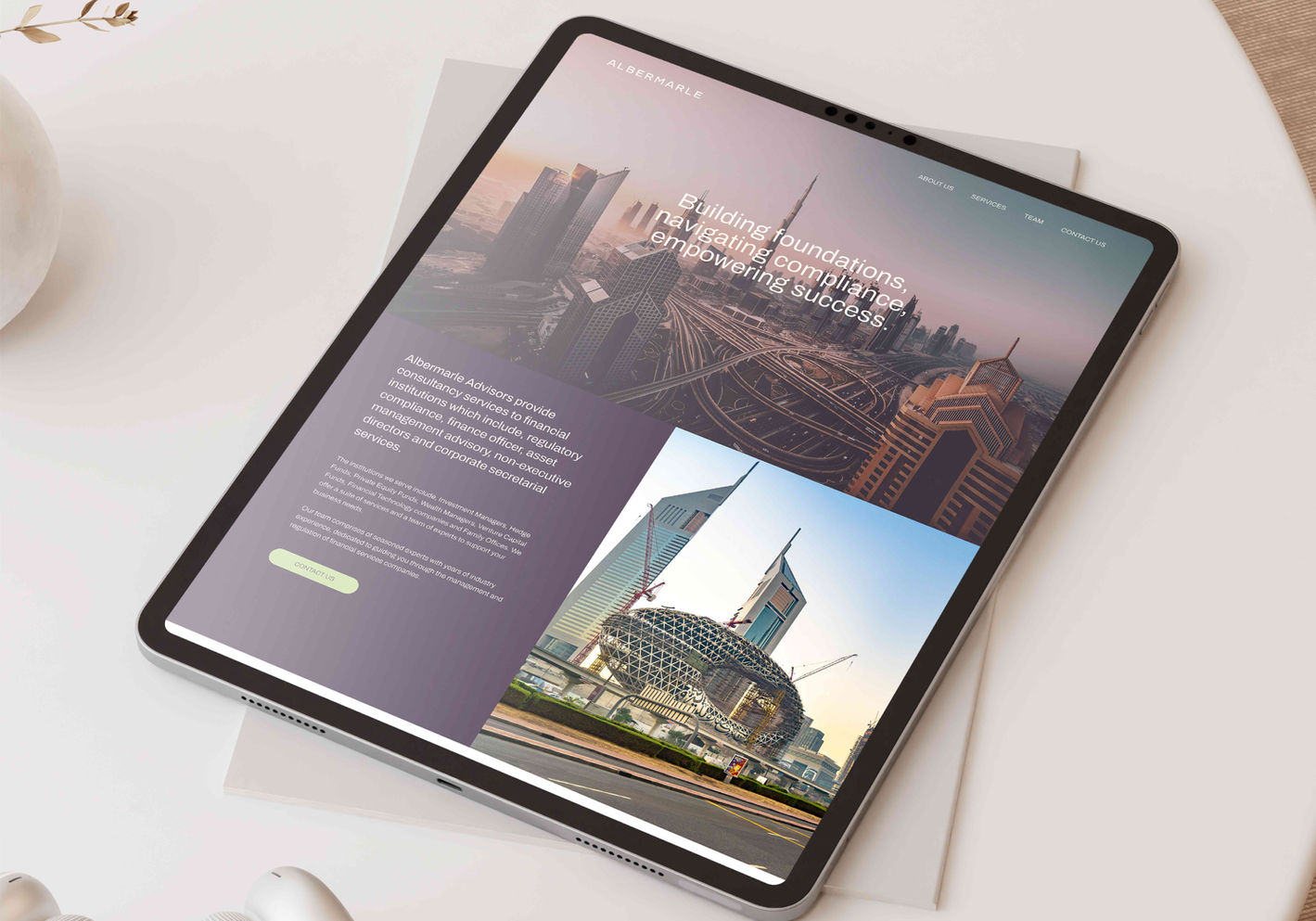 Wix Studio website design for Albermarle