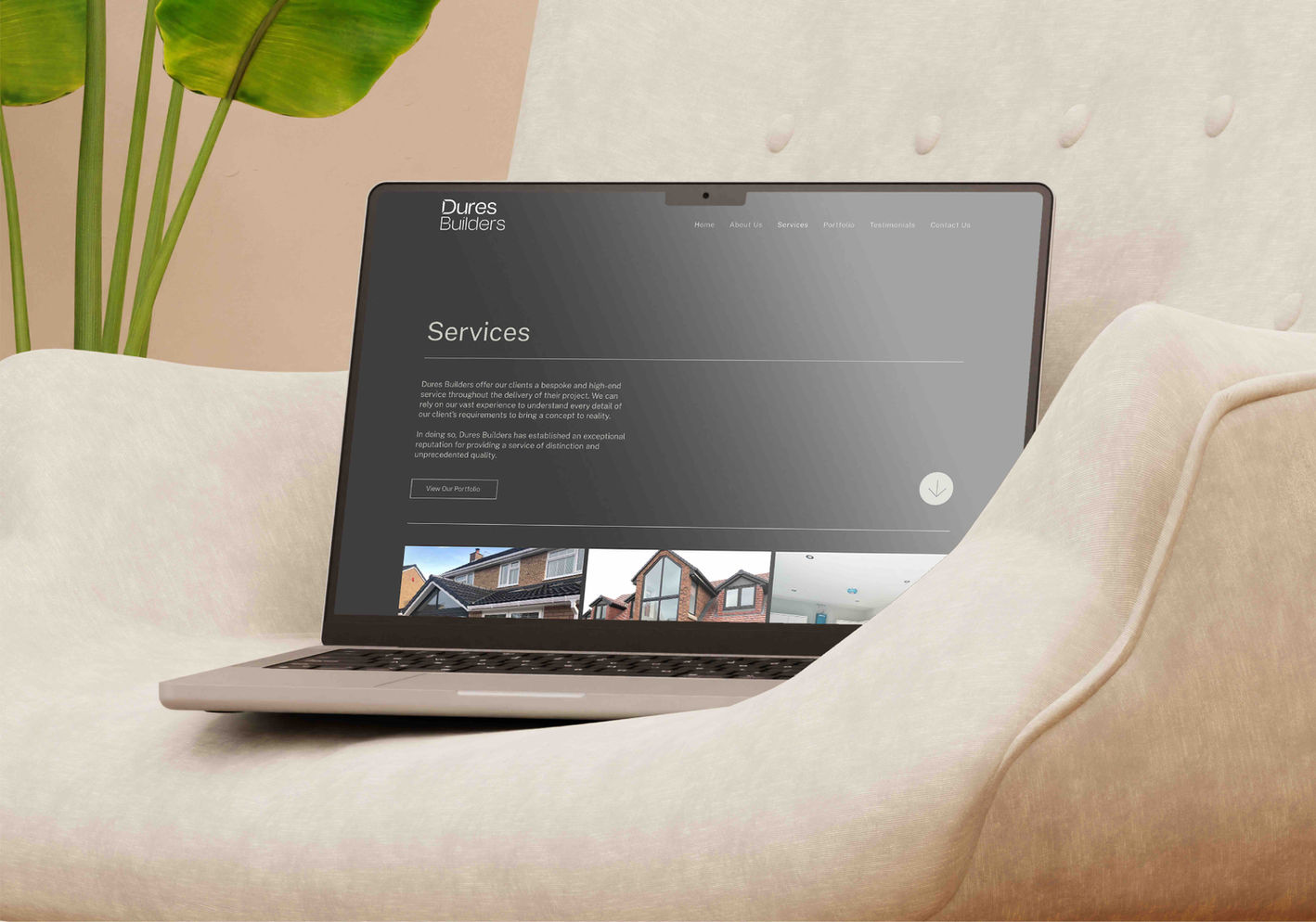 Wix Studio website design for Dures Builders