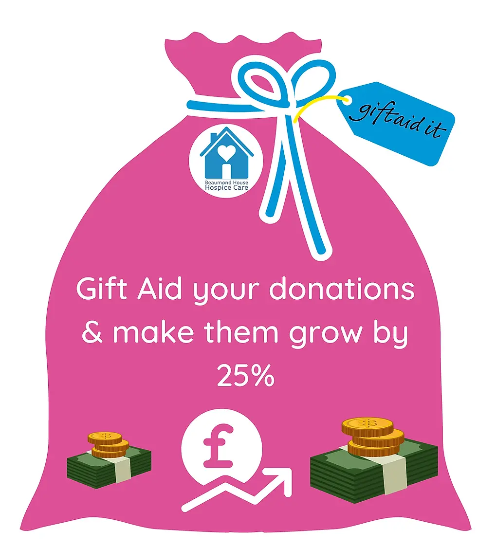 Gift Aid your donations & make them grow by 25%.webp