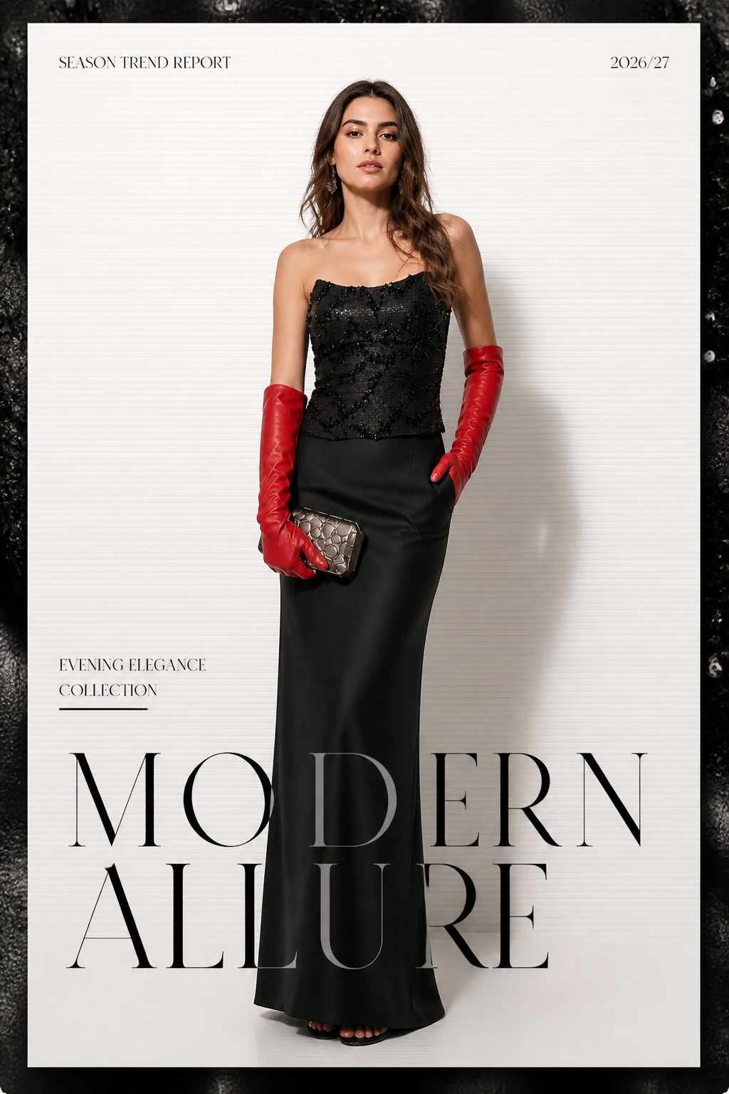 Midnight Lace Top & Skirt Set