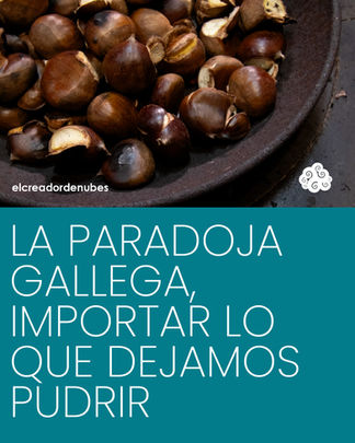 Castañas asadas sobre cocina de leña