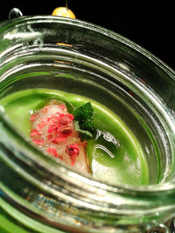 Crema di cescione con pescatrice