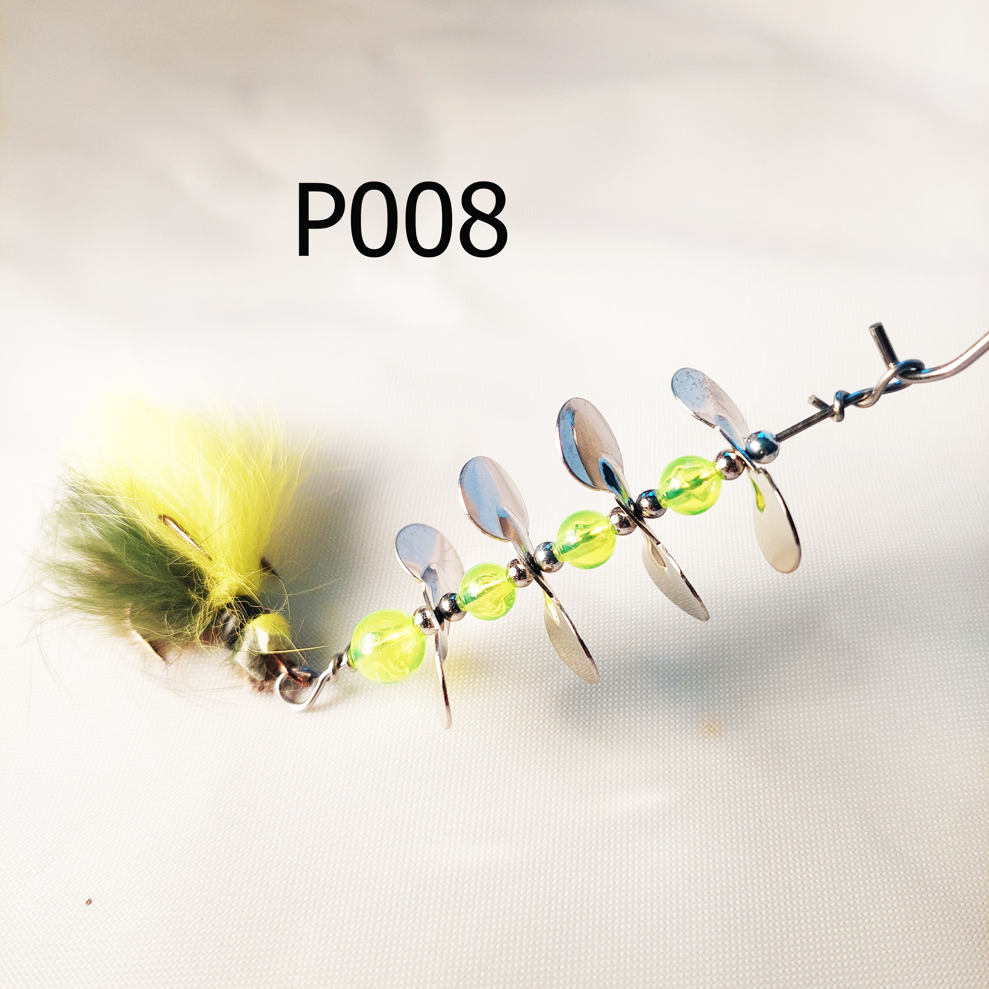 High visibility Fluorescent Yellow bass fishing spinner
