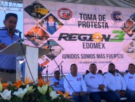 Toma de protesta del sindicato "25 de Marzo USON" en Texcoco.