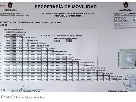 Sube el pasaje a 12 pesos en el estado de México