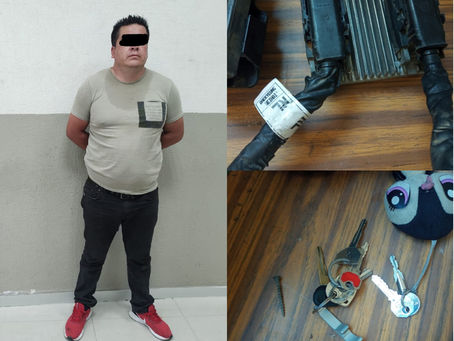 ASEGURAN A SUJETO POR PRESUNTO ROBO CON VIOLENCIA DE COMPUTADORAS DE AUTO EN TEXCOCO