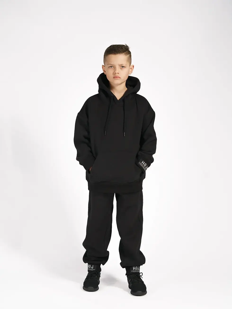 Thumbnail: Hoodie jongens boys art zwart illustratie streetart style uniek apart 