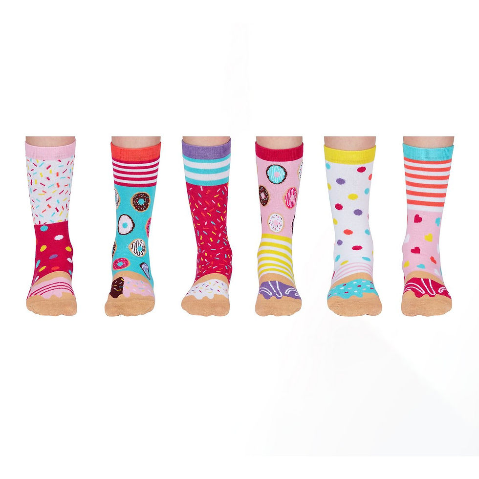 Thumbnail: oddsocks sokken donuts gift cadeau set meiden jongens 