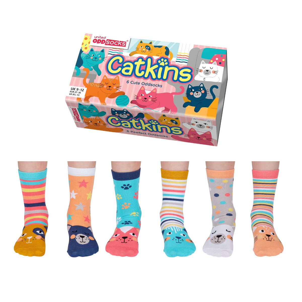 oddsocks sokken katten kitten cats gift cadeau set meiden jongens 
