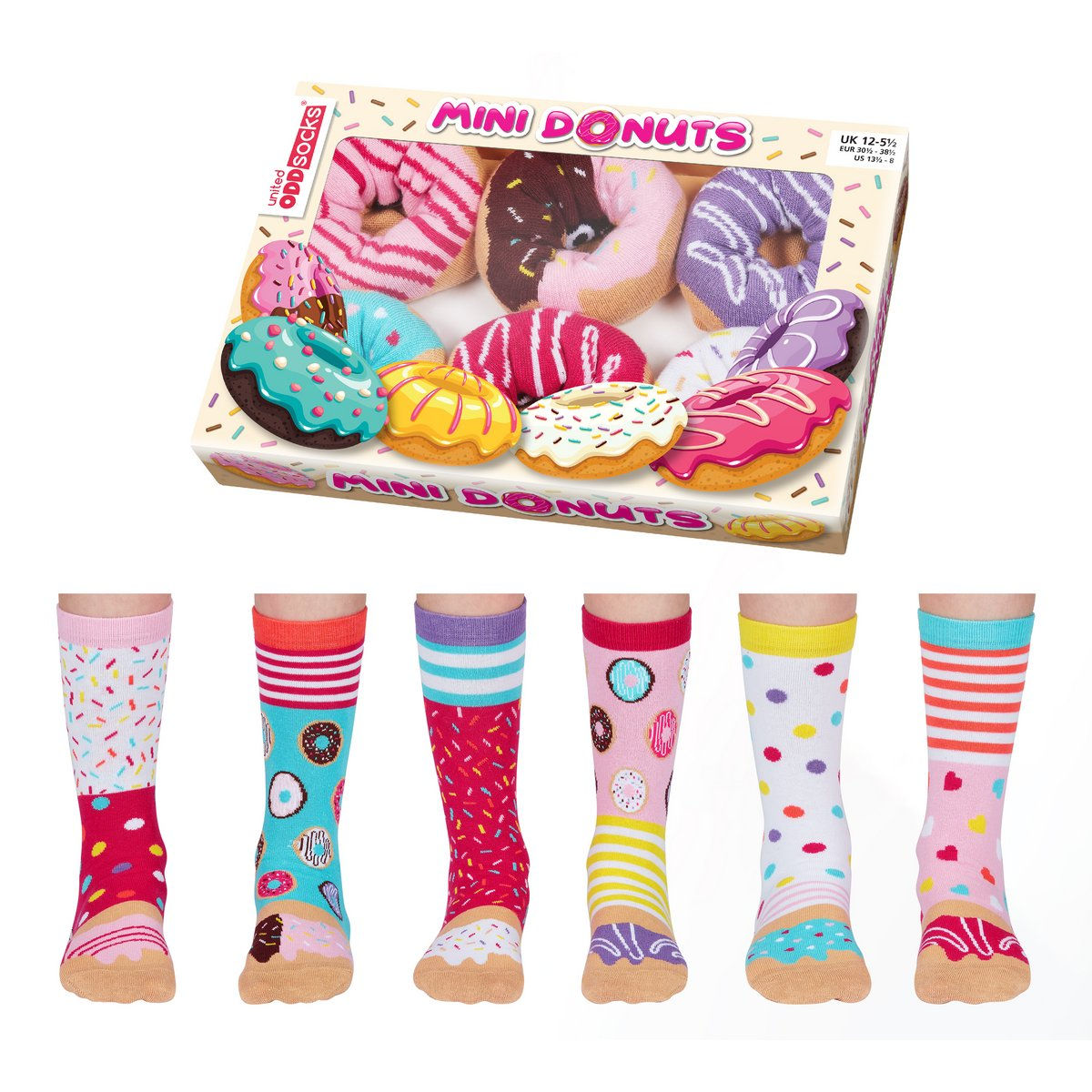 oddsocks sokken donuts gift cadeau set meiden jongens 
