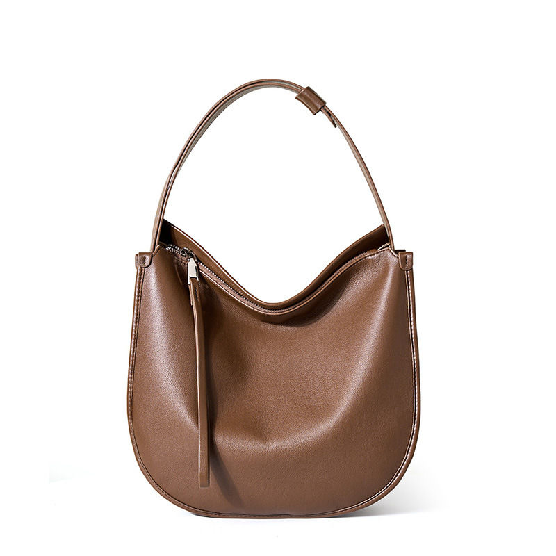 Miniature : 2023 New Minimalist and Comfortable Soft Leather Tote Bag Cowhide Large Capacity
