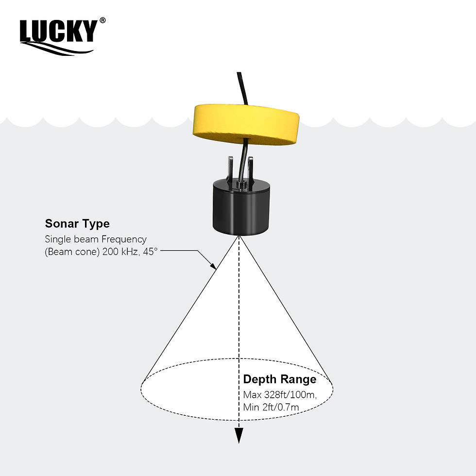 Miniature : FFC1108-1 Alarm 100M Portable Sonar Fish Finders 45 degrees Sonar Coverage Echo 