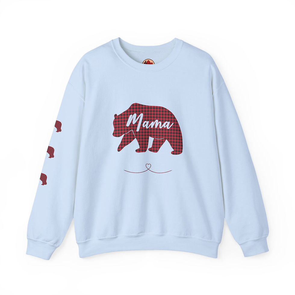 Thumbnail: Mama Bear of 3 | Heavy Blend Crewneck Sweatshirt
