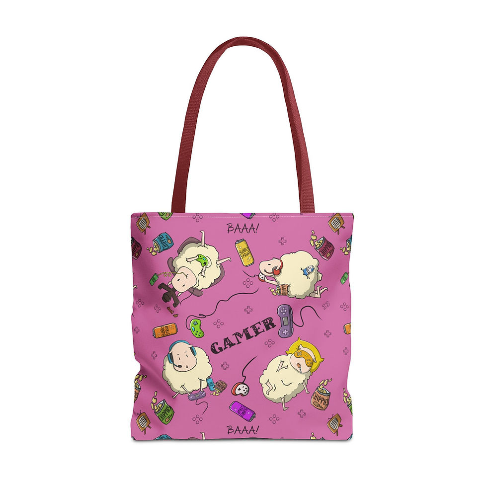 Thumbnail: Gamer Sheep | Tote Bag (Pink)