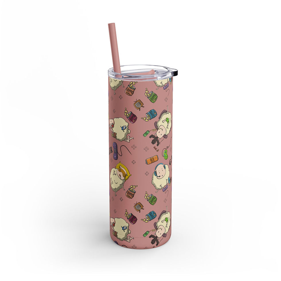 Thumbnail: Gamer Sheep | 20 oz Skinny Matte Tumbler (Multiple Colors)