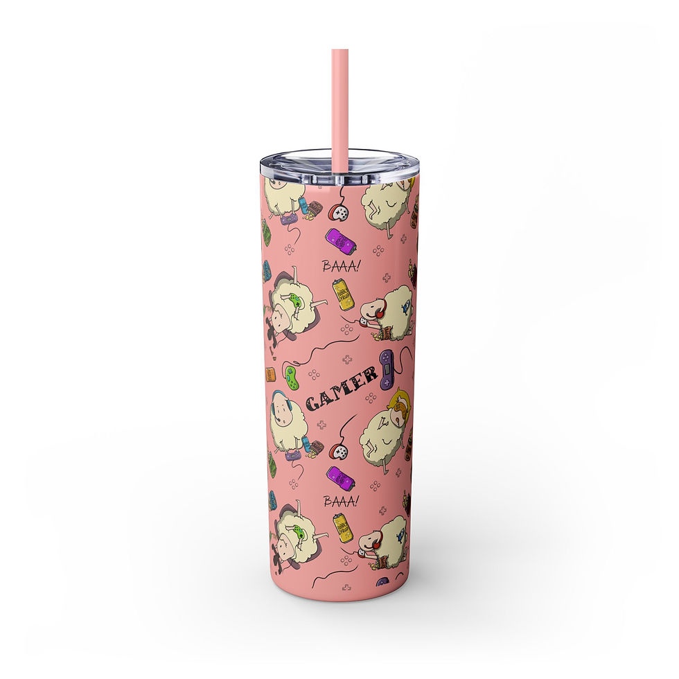 Thumbnail: Gamer Sheep | 20 oz Skinny Tumbler (Multiple Colors)