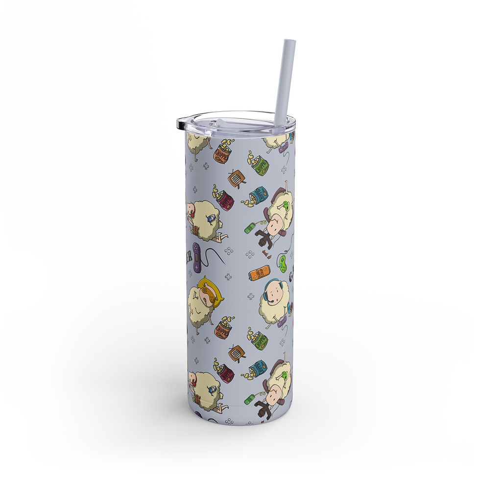 Thumbnail: Gamer Sheep | 20 oz Skinny Matte Tumbler (Multiple Colors)